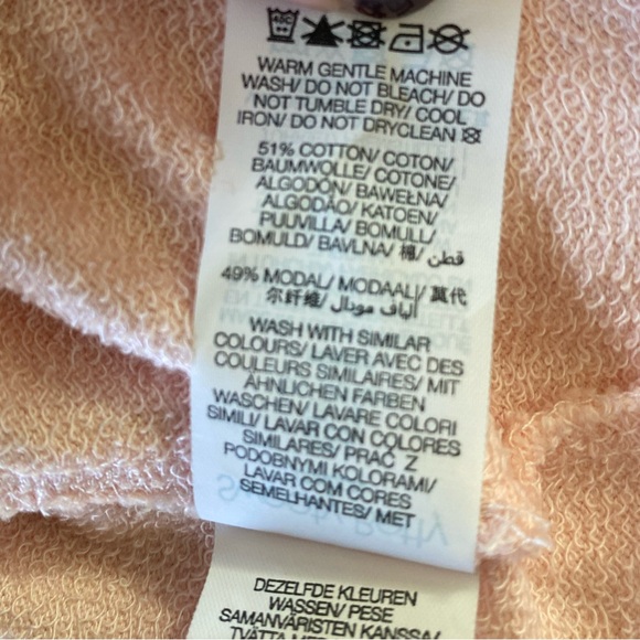 Sweaty Betty Side Slit Sweatshirt Dusty Pink Thumbholes Womens L 12 - Picture 10 of 14